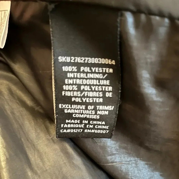 LE CHATEAU Black Puffer Coat  and Beige Fur Oversized Hoodie, Size XS/S - Picture 15 of 16